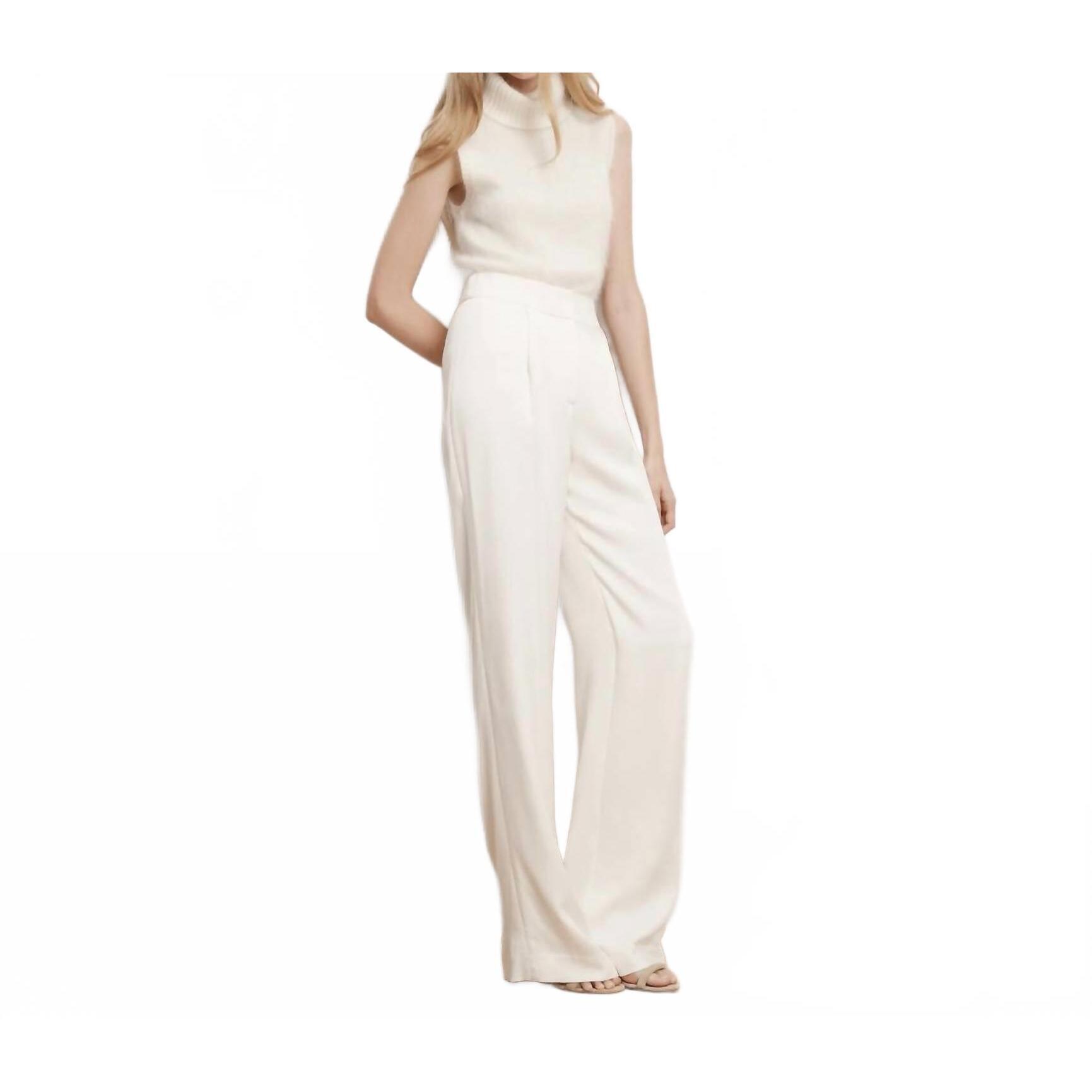 New Veronica Beard Robinne Wide Leg Trousers In Dove